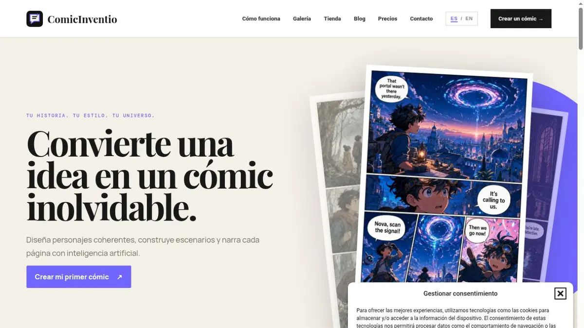 Vista de ComicInventio