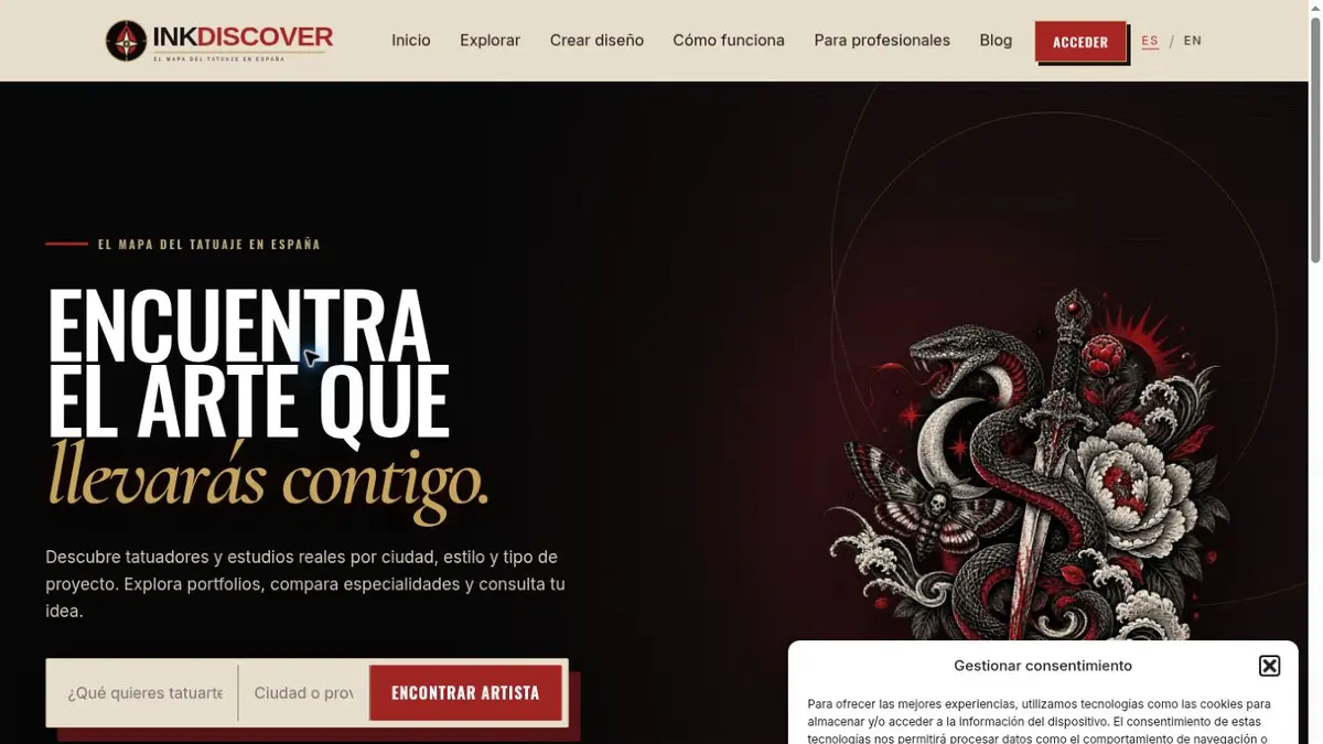 Vista de InkDiscover